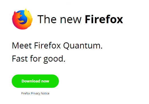 Screenshot of Firefox Quantum browser