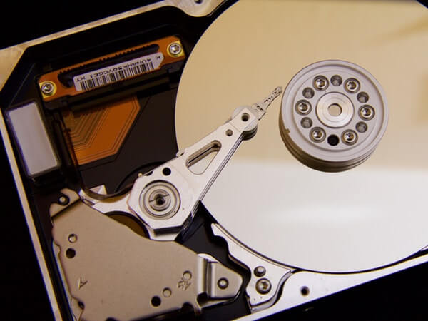 Silver hard drive 