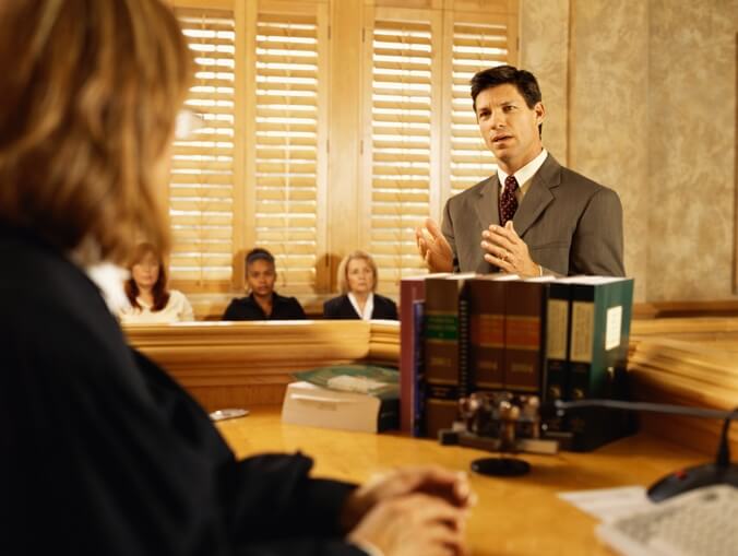 Business man in court