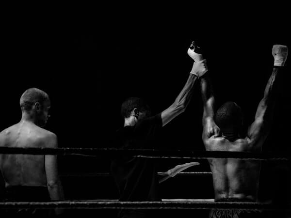 black and white sport fight