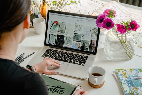 Person using Macbook pro